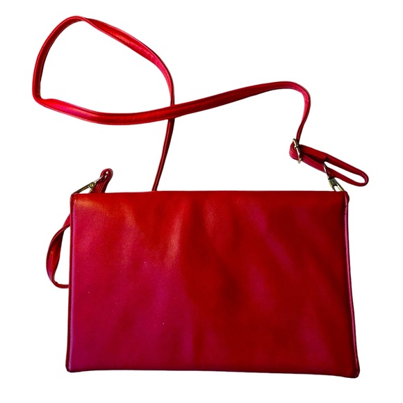 Nice Red Marsi Bond Small Ava Envelope Designer Shoulder Bag Clutch Purse MINTY - Picture 2 of 10